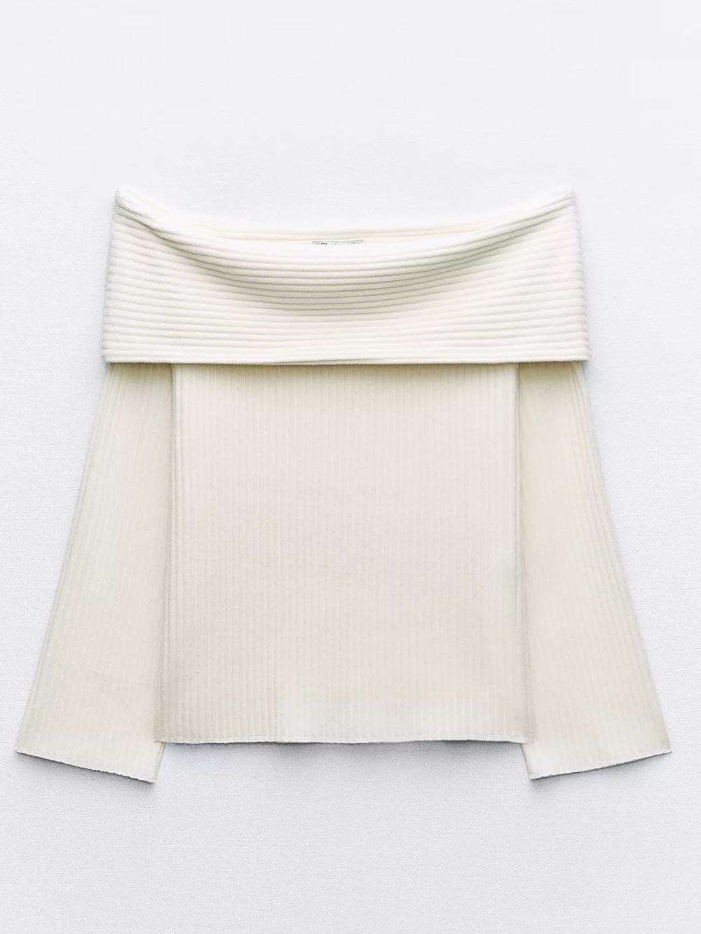 Off-the-Shoulder Ribbed Sweater